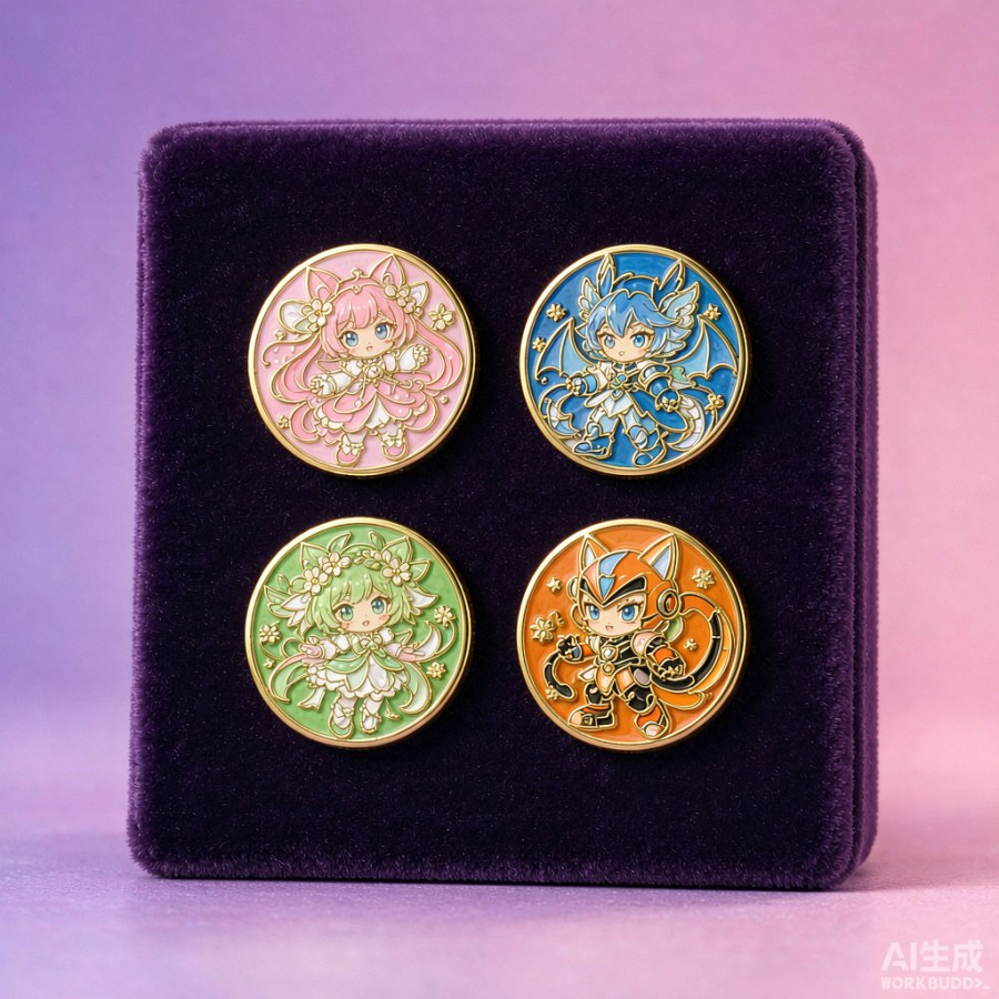 星海·金属徽章 烤漆 4 枚装